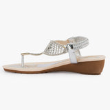Wedge embellished heeled sandal