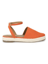 Orange Micro Flat Espadrille Sandals