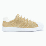 Flat Lace Up Trainer Glitter