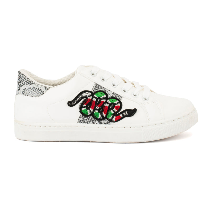 Snake Detail Lace Up Trainer
