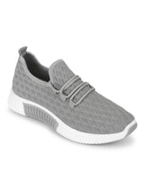 Grey Knitted Slip On Sneakers