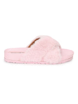 Pink Fuzzy Fur Slides
