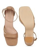 Nude Suede High Block Heel Sandals (TC-SLC-N1103-NUD)