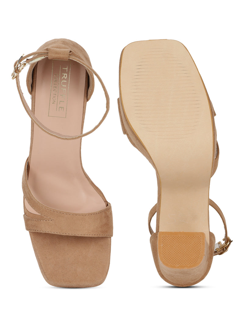 Nude Suede High Block Heel Sandals (TC-SLC-N1103-NUD)