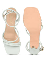 Pastel Green PU Strappy Stilettos With High Ankle Strap (TP10171-LGRN)