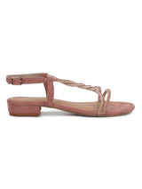 Nude Suede Strappy Kitten Sandals (TC-ST-1337-NUD)