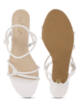 White PU Strappy Stiletto Sandals (TC-ST-1297-WHT)