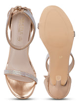 Rose Gold PU Strappy Stiletto Sandals (TC-SLC-1457-RGLD)