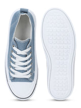 Denim Canvas Lace-Up Sneakers (TC-RS3486-DNM)