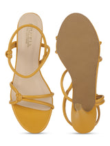 Mustard PU Strappy Stiletto Sandals (TC-ST-1297-MUS)