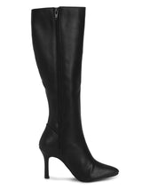 Black PU Stiletto Long Boots (TC-ST-1289-BLKPU)