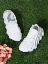 White Mesh Slip-On Sneakers (TC-RS3445-WHT)