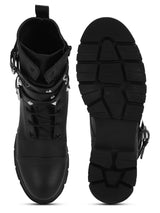 Black PU Block Ankle Boots (TC-ST-1225-BLK)