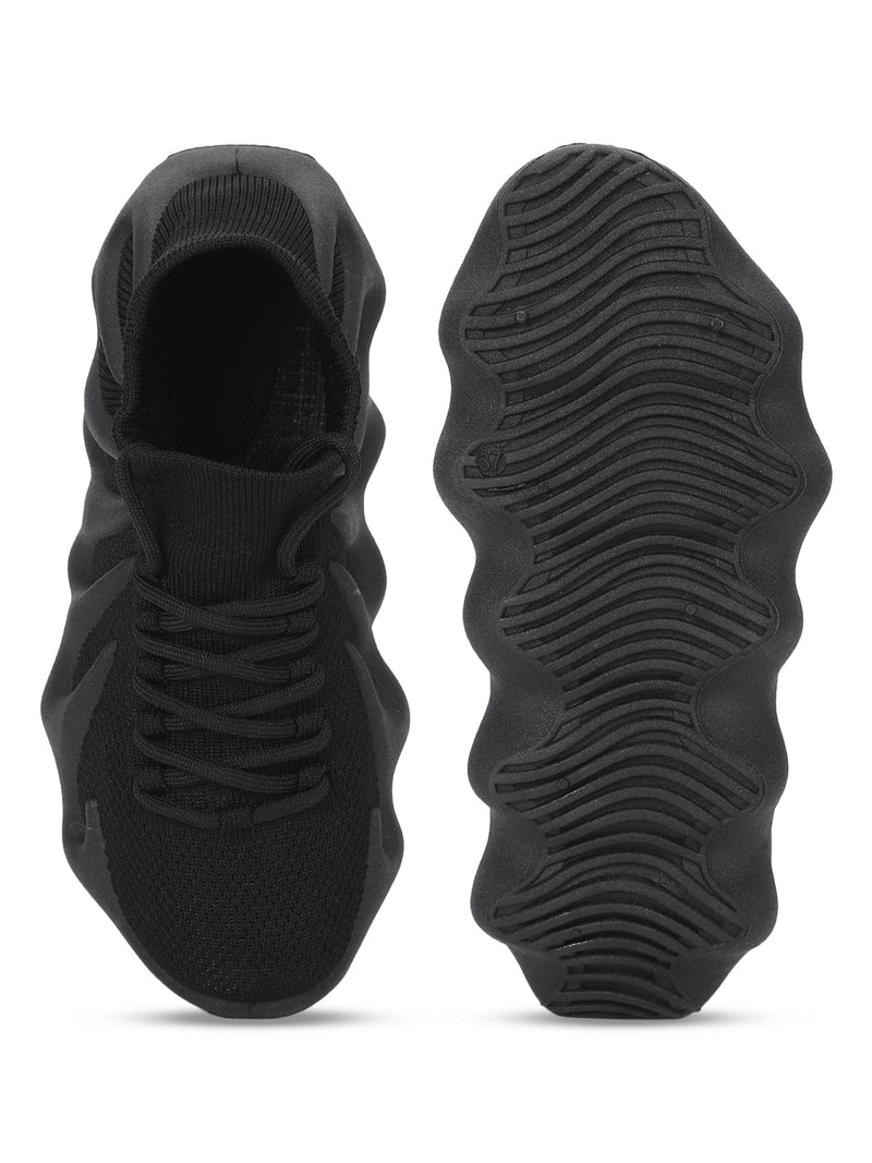 Black Mesh Slip-On Sneakers (TC-RS3445-BLK)