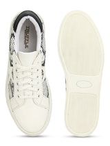 Black White Snake Trainers (TC-RLST13-BLK)