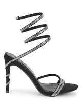 Black Suede Stiletto Sandals (TC-TB3-BLK)