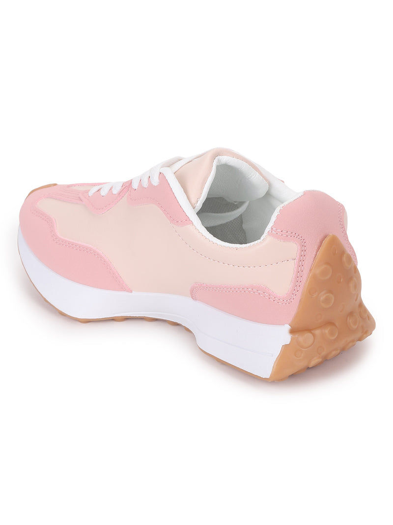 Pink PU Chunky Sneakers (TC-MT1-PNK)