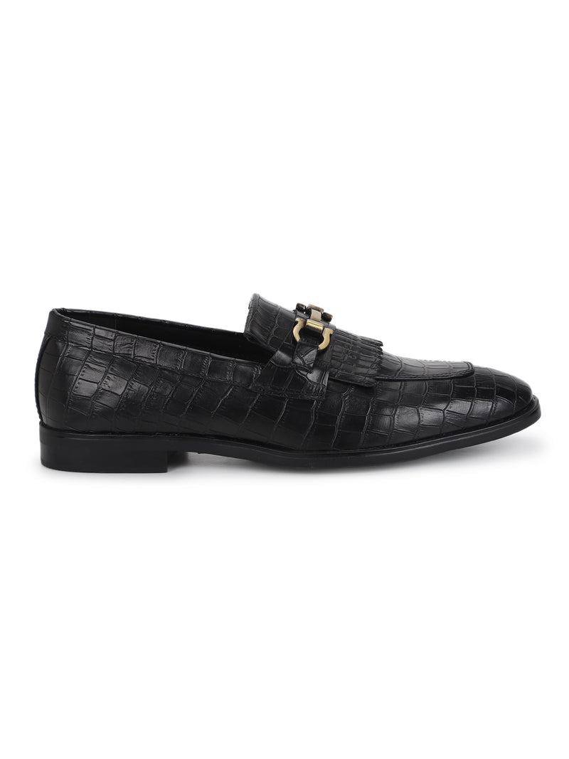 Black Croc PU Men Loafers (TC-SM-5026-BLKCROC)