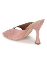Nude Pink PU High Heel Stiletto Mules (TC-RLST25-NUD)