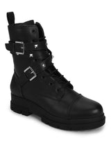 Black PU Block Ankle Boots (TC-ST-1225-BLK)