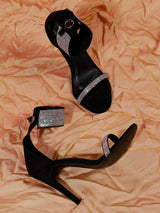 Black Suede Strappy Stiletto Sandals (TC-SLC-1457-BLK)