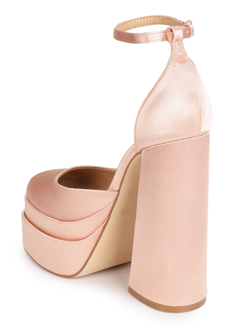 Dark Pink Satin Strappy Sandals | with a four inch heel | Flickr