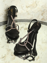 Black PU Strappy Stiletto Sandals (TC-ST-1333-BLK)
