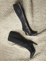 Black PU Stiletto Long Boots (TC-ST-1289-BLKPU)