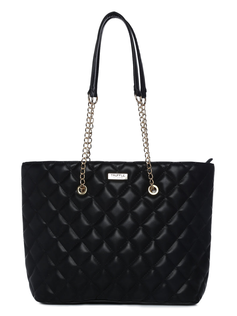 Black Chain Sling Quilted Bag
