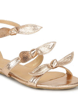 Champagne Double Strap Flats