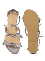 Pewter Double Strap Flats