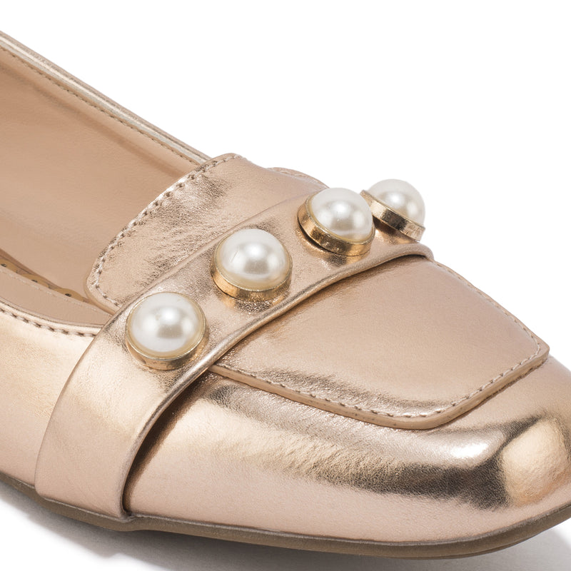 Rosegold Pearl Detail Flat Belly