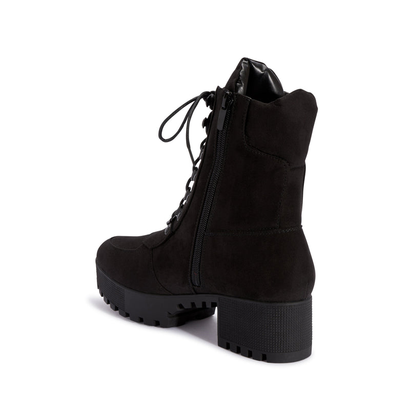 Black Chunky Lace Up Boot