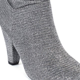 Silver Shimmer Slouth Long Boots