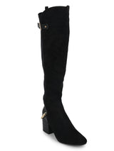 Black Micro Chained Long Boots