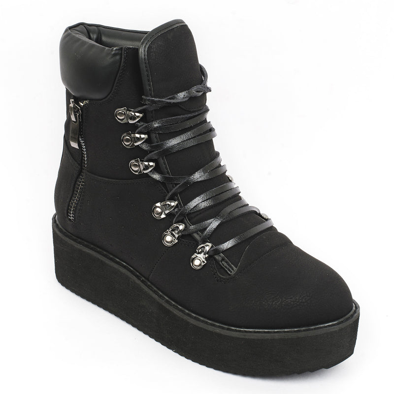 Black Lace Up High Tops