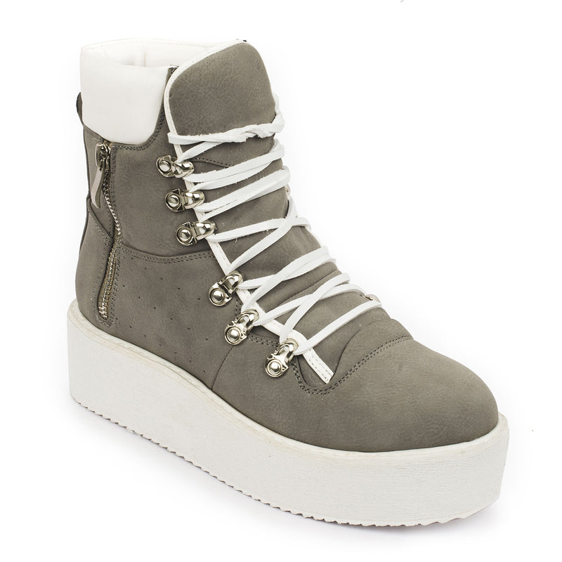 Dove Grey Lace Up High Tops