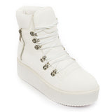 White Lace Up High Tops