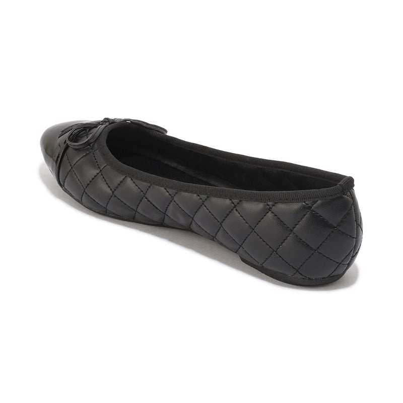 Black Quilted Toe Cap Belly