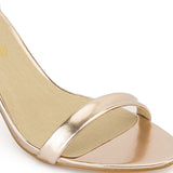Rosegold Barely There Low Heel Sandals