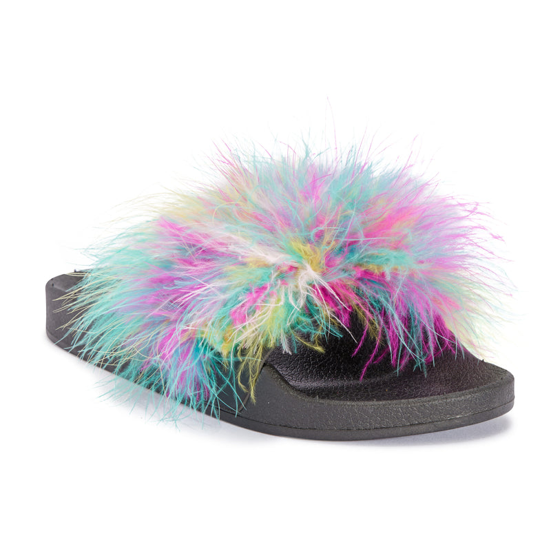 Multicoloured Feather Flat Sliders