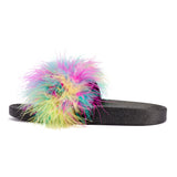 Multicoloured Feather Flat Sliders