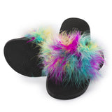 Multicoloured Feather Flat Sliders