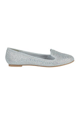 Silver Flat Shoes