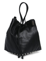 Black Studded Bucket Bag