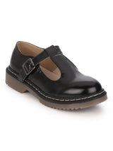 Black Hishine Buckle Slip-on Sandals