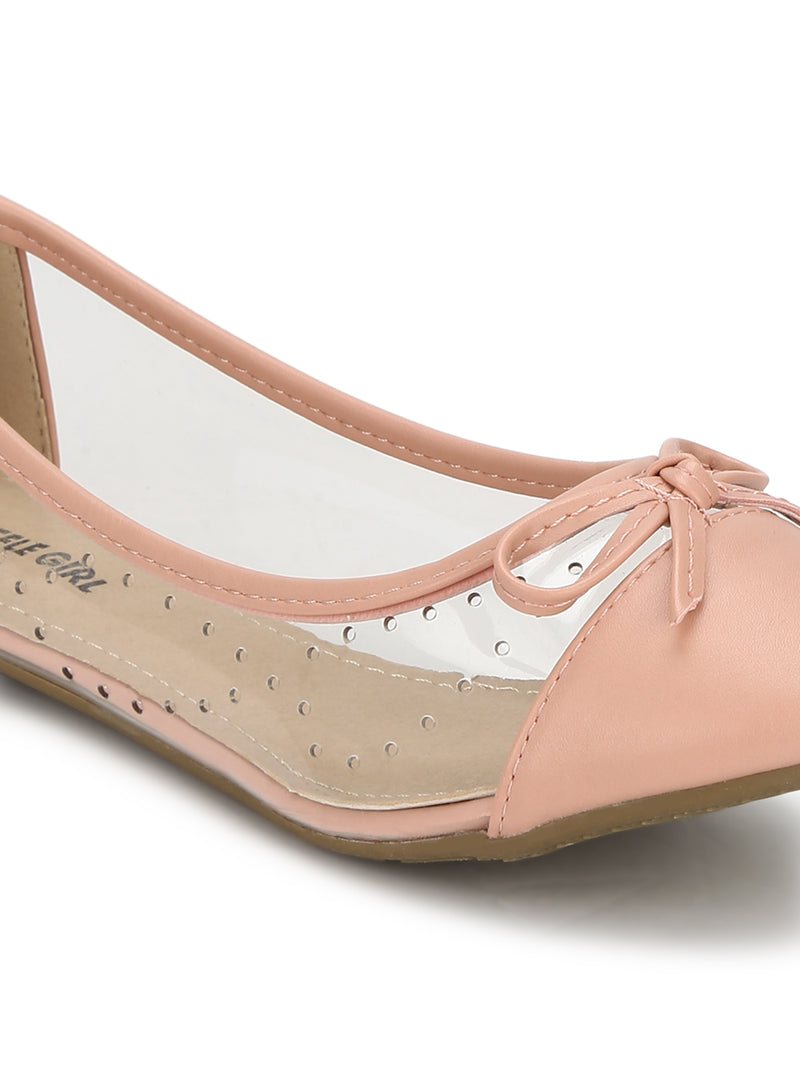 Rose Gold Perspex Clear Belly Flats