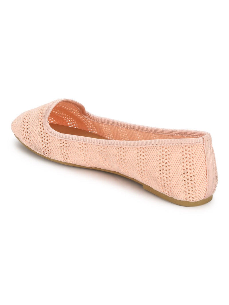 Nude Knitted Belly Flats