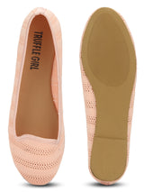 Nude Knitted Belly Flats