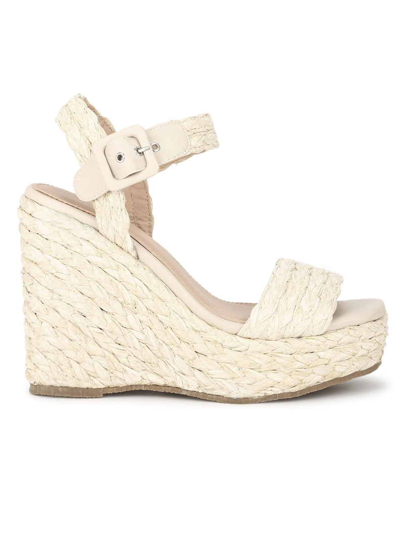 Natural Woven PU Wedges